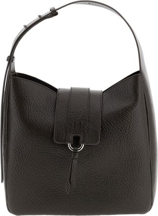 Hogan Brown H01X Hobo Vertical Leather Shoulder Bag
