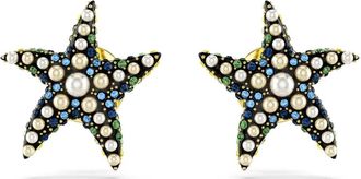 Swarovski Idyllia Zeester Oorbellen - Dames - Accessoires - Geel - Maat: ONE Size Leer