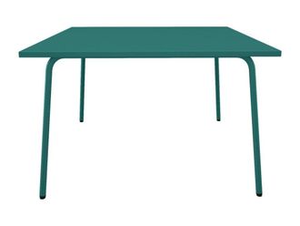 VENTE-UNIQUE.COM Mesa jard&iacute;n acero azul verdoso