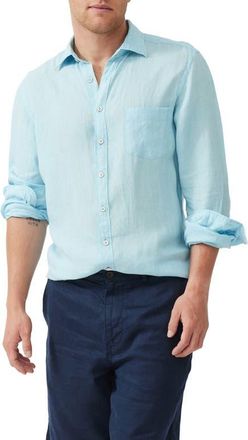 Rodd & Gunn Coromandel Button-Up Linen Shirt in Inlet at Nordstrom, Size Xxx-Large