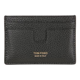 Tom Ford Portacarte Classico in Pelle Granata - - Accessories - Uomo - Nero - ONE SIZE