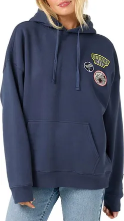 O'Neill Patches Oversized Hoodie in Navy at Nordstrom, Size Xx-Large