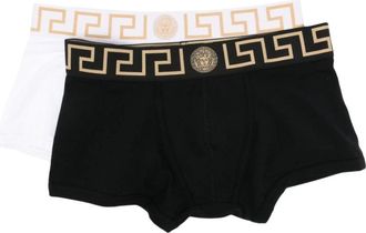 Versace Greca Border Trunks - Heren - Onderbroek - Zwart - 2XL - Katoen - Ondergoed