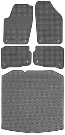 OEM Juego De Alfombrillas De Goma Para Coche Y Alfombrilla Para Maletero Para Skoda Fabia I Sed&aacute;n (2000-2008)