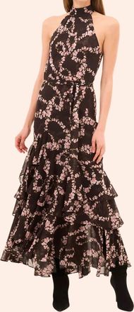 Misa Eliana Dress In Chained Blossom Chiffon