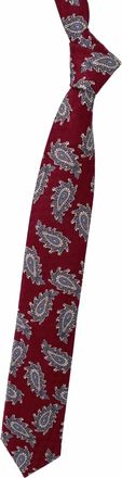 Robert Talbott Mens Best Of Class Woven Silk Tie In Burgundy, Grey, And Tan Paisley
