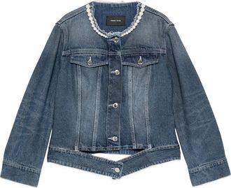 Simone Rocha Pearl-embellished Denim Jacket