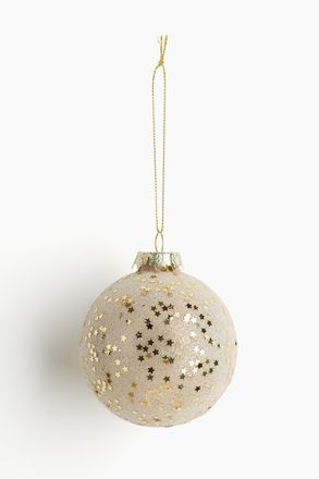 H&M Glitzernde Weihnachtskugel - Beige