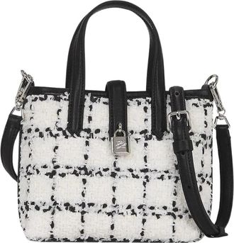 Karl Lagerfeld K/Autograph Mini Bag - Dames - Handtassen - Wit - ONE Size - Wol - Tassen