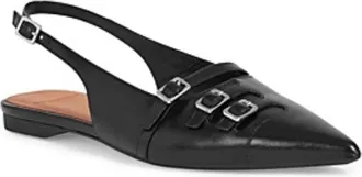 Vagabond Hermine Flats Womens Black Leather Pointed Toe Mary Jane HTAT1753
