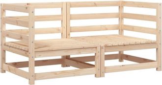 vidaXL Garden Sofas Corner 2 pcs 70x70x67 cm Solid Wood Pine vidaXL