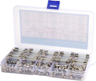 OEM Kit De 250 Fusibles De Vidrio, 6x30/5x20 Mm, Resistentes Al Calor Y Aislados, Surtidos De 1 A 20 A Y 250 V Para Seguridad El&eacute;ctrica