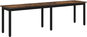 vidaXL Banco Roble Humo 160 X 35 X 45 Cm Madera De Ingenier&iacute;a Vidaxl