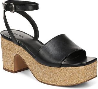 Vince Castella Ankle Strap Platform Sandal in Black at Nordstrom, Size 7.5