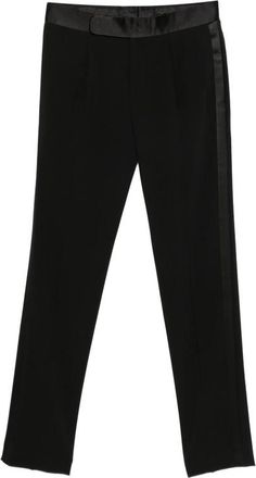 Giorgio Armani Satin-trim Pleated Trousers