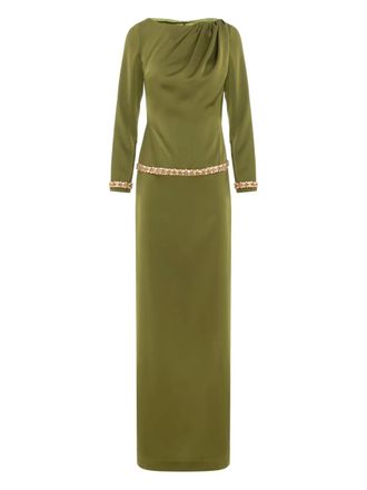V:PM ATELIER Rebeca embellished maxi dress - Groen