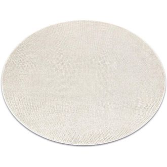 RugsX Alfombra Casablanca Loom C&iacute;rculo Crema, Lazo, Suave Interior Y Exterior Beige Circulo 133 Cm