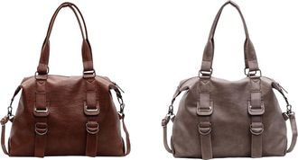 Generic PU leather shoulder bag womens retro crossbody bag with adjustable strap for work, shopping, travel, everyday life