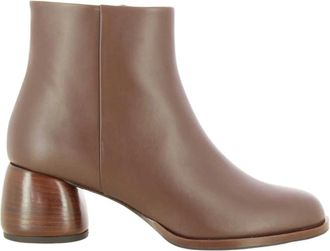 Atelier Content Farah Enkellaars - Dames - Laarzen met Hak - Bruin - 40 EU - Leer - Schoenen