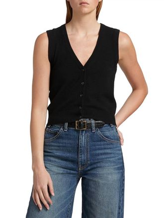Nili Lotan Porter Sweater Vest In Black