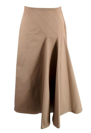 Dior beige cotton twill asymmetric skirt Size S