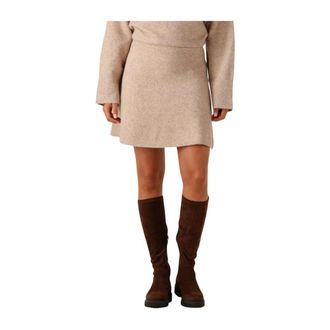 Notre-V Rokken, Dames, Beige, 2Xl, Polyester, Chique A-lijn Rok voor de Herfst