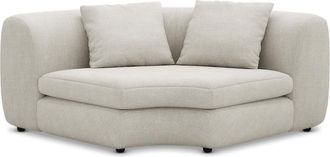 Castlery Fable Corner Sofa Customized, Performance Linen Weave, Sand, Spill Resistant, Ultra Deep Seats for Castlery Sofas