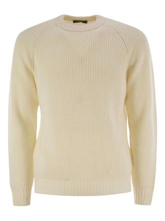 PESERICO crew-neck ribbed sweater - Neutrals