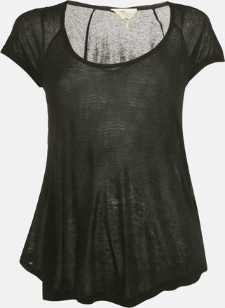 Isabel Marant Etoile Black Jersey Semi Sheer T-Shirt