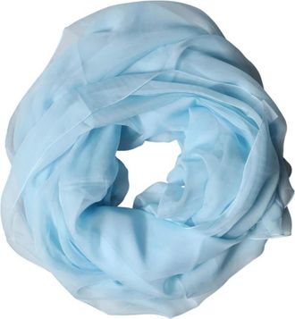 Dolce & Gabbana Silk Neck Wrap Shawl Scarf - Heren - Zijden sjaals - Blauw - ONE Size - Accessoires