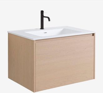 Sklum Sklum - Conjunto De Mueble De Ba&ntilde;o En Madera Con Lavabo Integrado Jacob