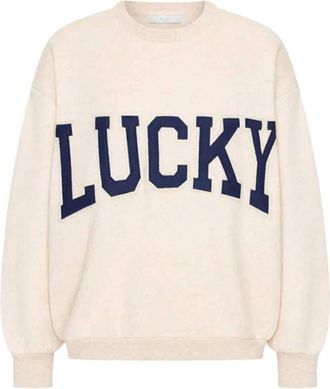 By-Bar Amsterdam Dames, Sweatshirts & Hoodies, Beige, Maat: M Katoen