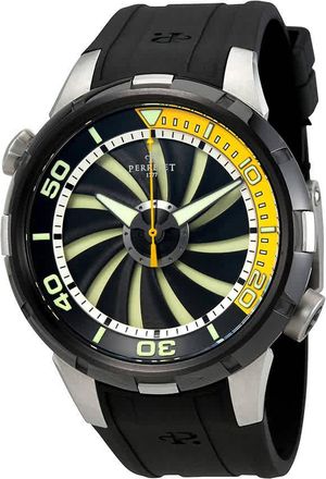 Perrelet Turbine Automatic Black and Yellow Dial Mens Watch A1067-2