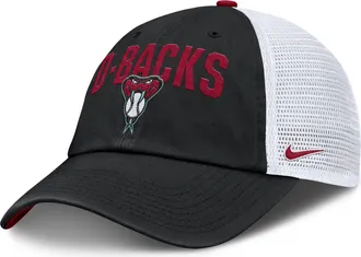 Nike Arizona Diamondbacks Primetime Club Nike Mens MLB Trucker Adjustable Hat in Black | NB0399RSDQS-Y74