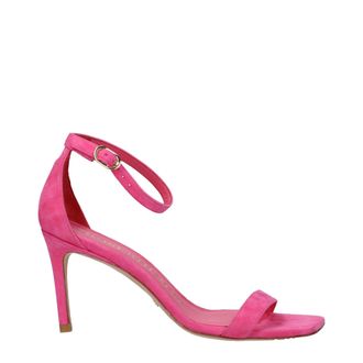 Stuart Weitzman Pink Leather Stiletto Heel Womens Sandals