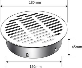 OEM Scarico A Pavimento In Acciaio Inox, Griglia Di Copertura Rotonda Anti-intasamento, Filtri Per Scarico Da Balcone Per Bagno, Cucina, Bagno (uscita Pia
