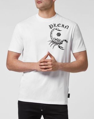 Philipp Plein T-Shirt Round Neck Scorpion Men in White/black at Nordstrom, Size Xxx-Large