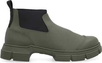 Ganni Crop City boots - Green