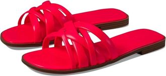 Farylrobin Womens FARYL by Farylrobin Carmine Sandals Neon Pink Slip On Slide GAL992
