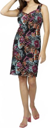 Frank Lyman Design Floral Bodycon Knee-Length Dress In Black/multi