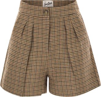 MC2 Saint Barth Aya Pied De Poule Patterned Shorts