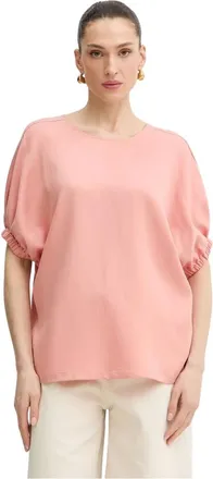 Trussardi Overhemden, Dames, Roze, S, Linnen, Relaxed Blouse