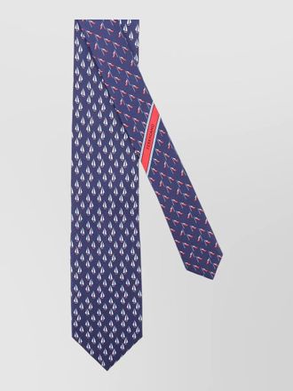 Ferragamo slim bow tie sailboat pattern design