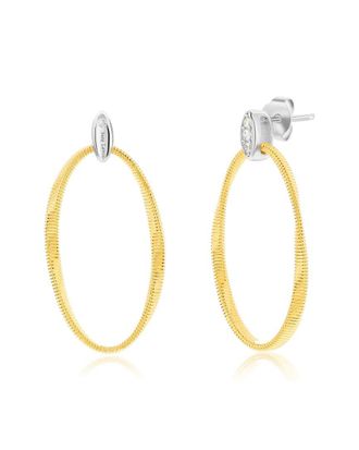 Suzy Levian Suzy Levian Golden Helix Silver Cz Drop Earrings