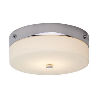 Netlighting Tamar 1 Light Medium Flush Light Polished Chrome in Grey