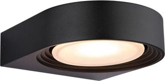 Globo Lighting Oko Aplique de pared exterior negro mate IP44 LED 3000K