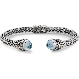 Samuel B. Sterling Silver Bangle in Blue at Nordstrom Rack