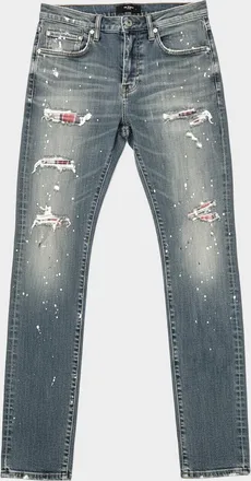 Purple Paint Repair Skinny Jeans