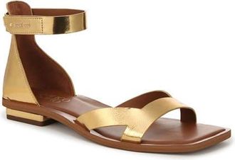Franco Sarto Elisa Ankle Strap Sandal in Gold at Nordstrom, Size 5.5