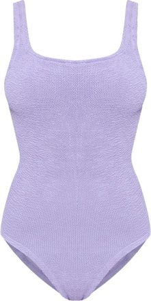 Hunza G Costume da bagno Coverage con scollo quadrato - Viola
